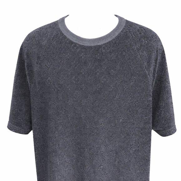 Louis Vuitton Silk Blend Jacquard Monogram Tee | Size 4L/US 3XL - Picture 4 of 15